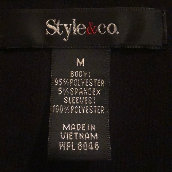 Style & co. Long Sleeve Sparkling Floral Top - Picture 8 of 8